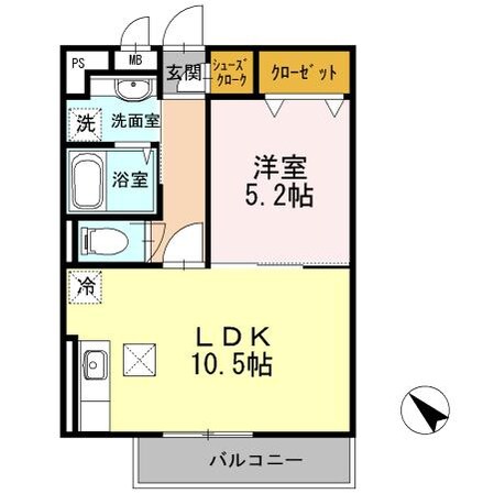 大黒屋ハイツ三番館の物件間取画像